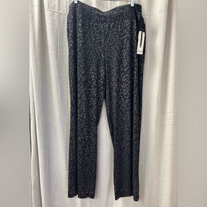 Nine West / NWT / Woman’s Black and Silver patterned pull on pants/ XL